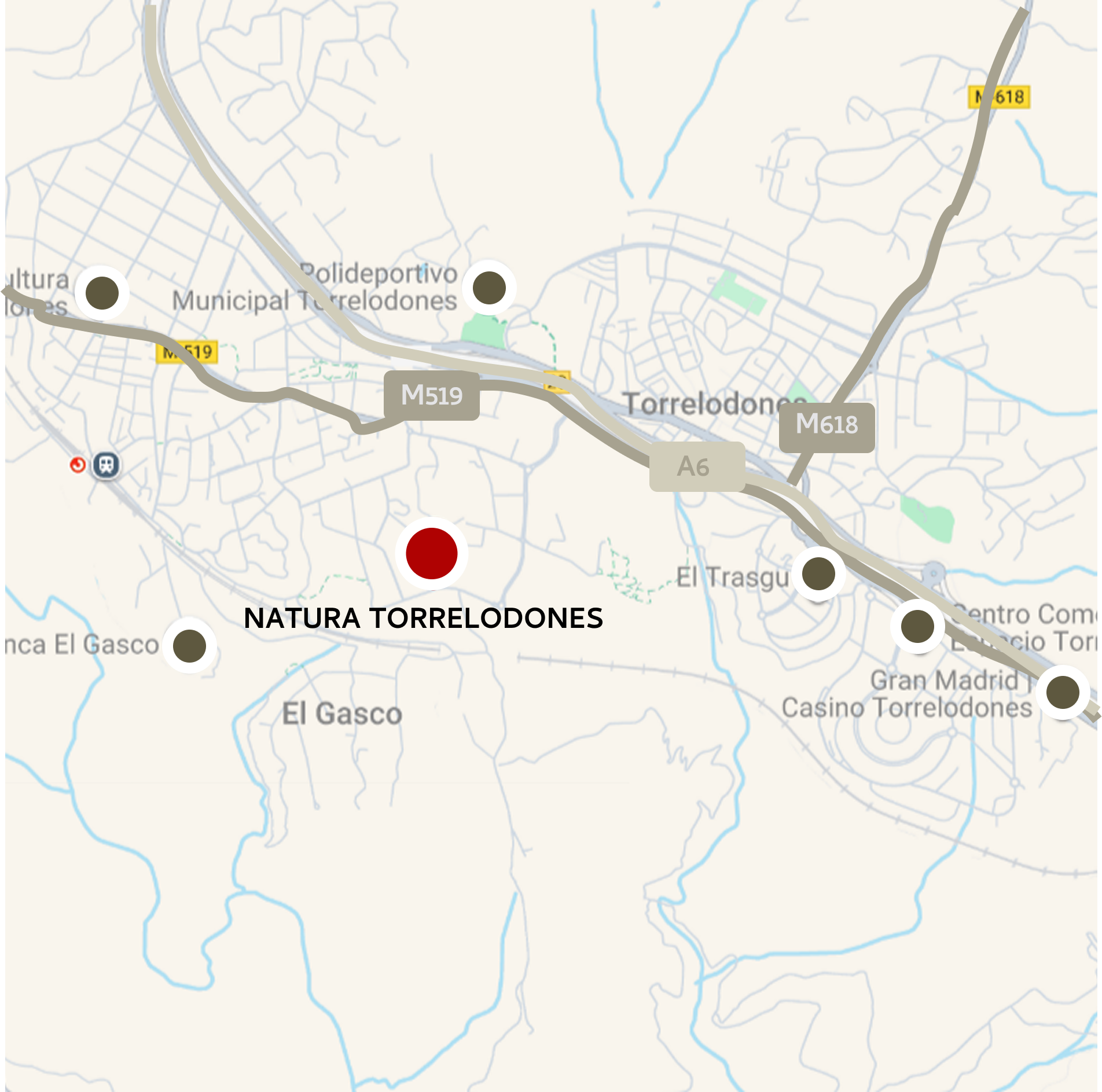 Mapa de ubicación Natura Torrelodones - Click para abrir en Google Maps